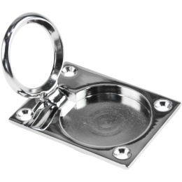 Ручка палубная потайная 63х48х8 мм хромированная латунь (12170)